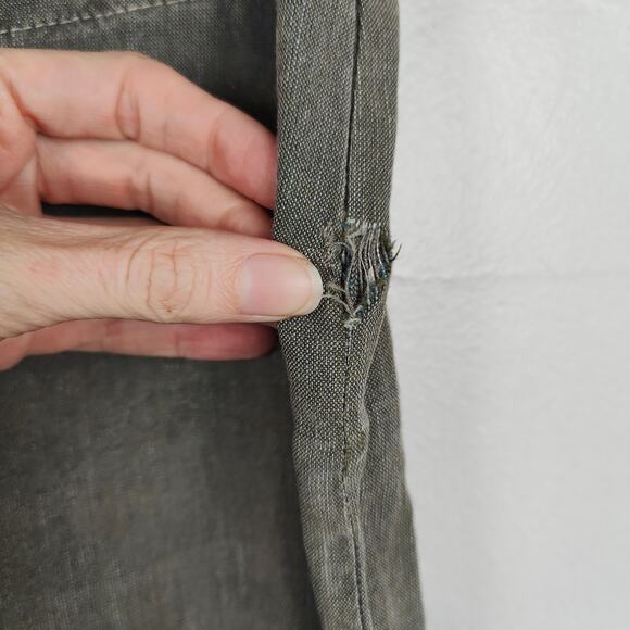 Standard James Perse Cotton Linen Pants Womens Small 1 Gray Side Zip Slim Fit - Picture 4 of 11